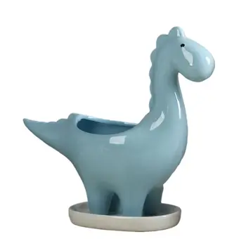 

Cartoon Dinosaur Ceramic Flower Pot Simple Desktop Succulent Plant Potted Vase