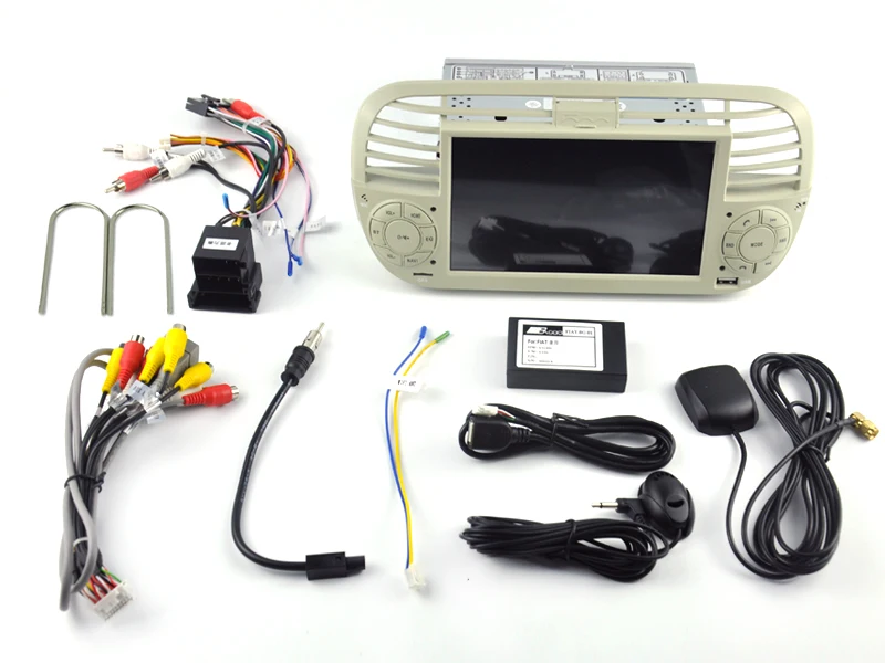 Cheap Good 6.2inch screen radio Fit for Fiat 500 OTOJETA android 9.1 multimedia player bluetooth GPS NAVI DSP device Head unit silver 4