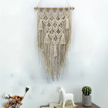 

Macrame Tapestry Woven Wall Hanging Boho Chic Bohemian Home Geometric Art Decor Beautiful Apartment Dorm Room Decoration