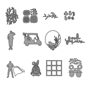 

People Animal and Car Metal Cutting Dies Stencils for DIY Scrapbooking/photo Album stamps Decorative Embossing DIY Paper