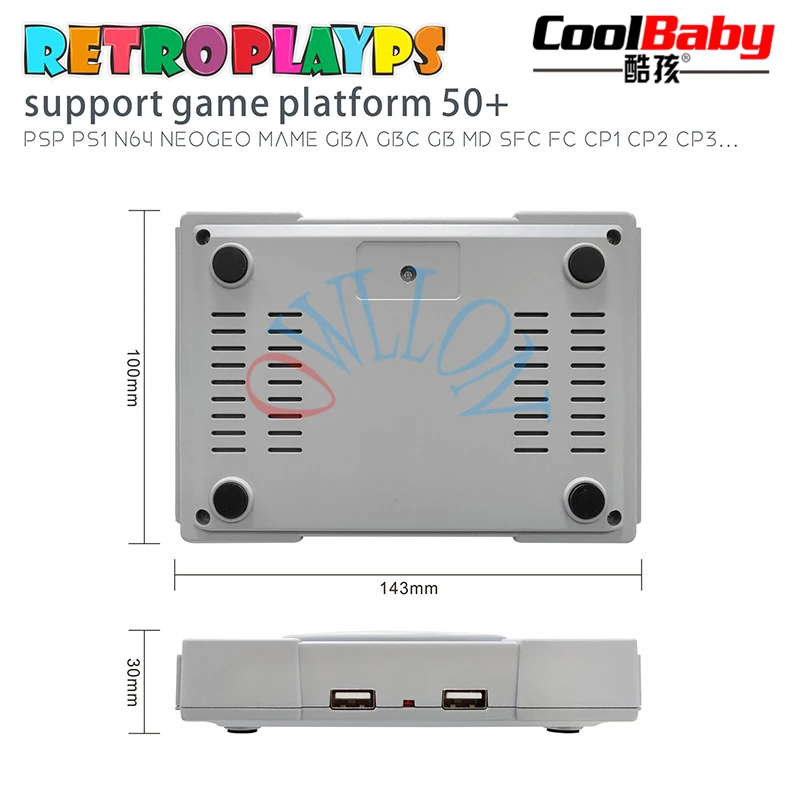 Ретро игровая консоль HDPS1 консоль Raspberry Pie 50 симулятор Ретро игровая консоль игры Bulit в 7000 игры двойные геймпады