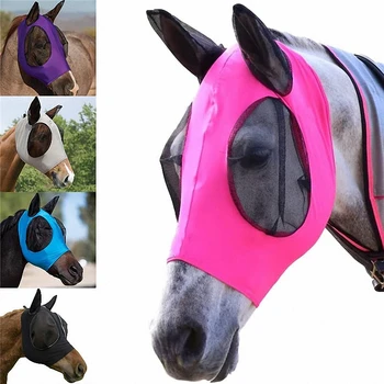 

Horse Mask Anti-fly Anti-Mosquito Horse Head Mask Horse Face Mosquito Cover Horse Mosquito and Fly Equestrian Mask