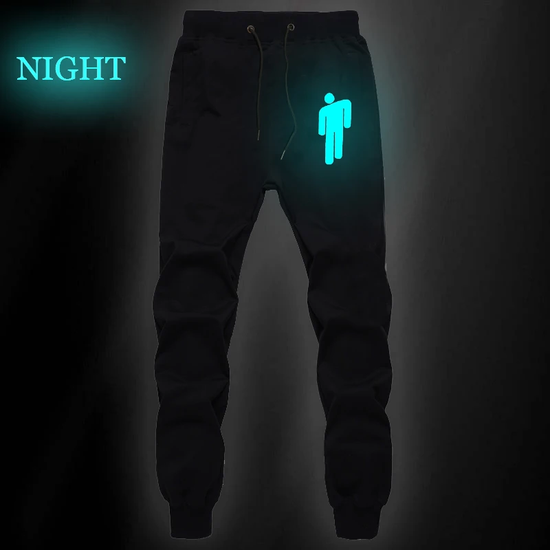 Billie Eilish Luminous Breathable Sports Pants Women Mens Straight Pants Jogger Jogging Long Pants High Quality Gym Trousers