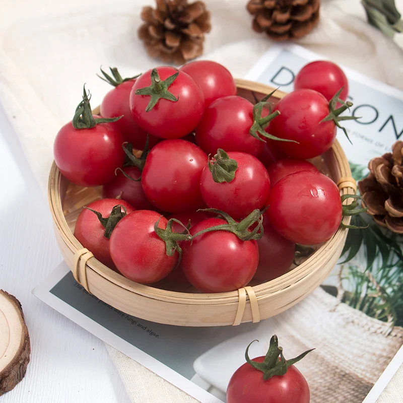 30CM Bamboo Fruit Dish Rattan Bread Basket for Dinner Storage Plate Handmade Weave Round Sundry Container Kitchen Storage Tray 6