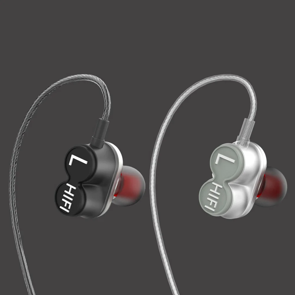 Динамические наушники, двойной драйвер, бас, стерео, Hands Free, DJ наушники, спортивные, Fabala, In-Ear, 3,5 мм разъем
