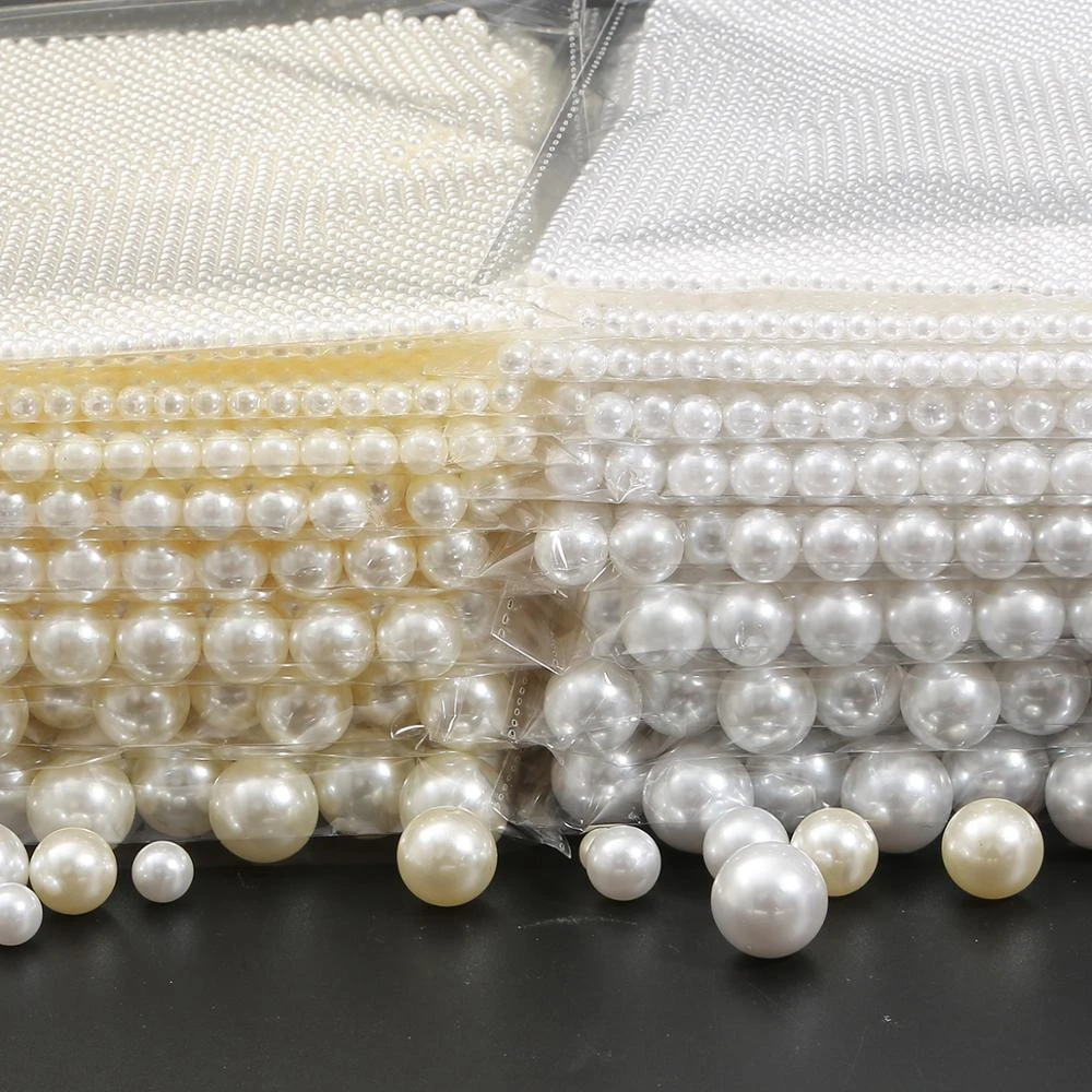 Wholesale 30pcs 100pcs Charm Glass Imitation Pearls Round Loose Spacer Beads 8MM 