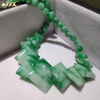 

JYX 2020 New Arrival Natural Green Jade Pendant Nekclace jade necklace sweater chain gift for female