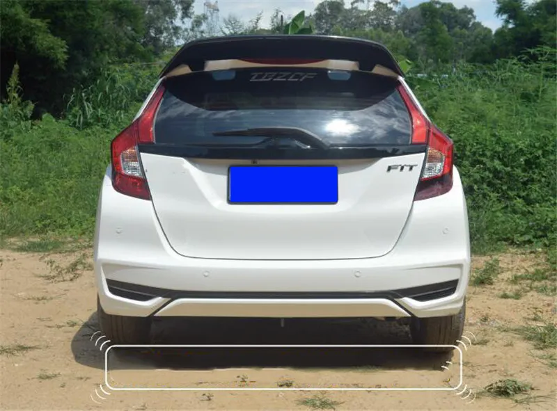 Для карбоновый спойлер Honda Fit Jazz высококачественные цветные углеродного волокна заднее крыло GK5 багажник JDM спойлер подходящие аксессуары