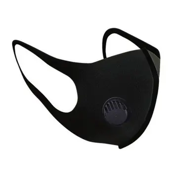 

1pc Unisex Dustproof Sponge Mouth Mask with Breathing Valve Washable Anti-Fog Anti Pollution Protection Face Cover Mouth-Muffle