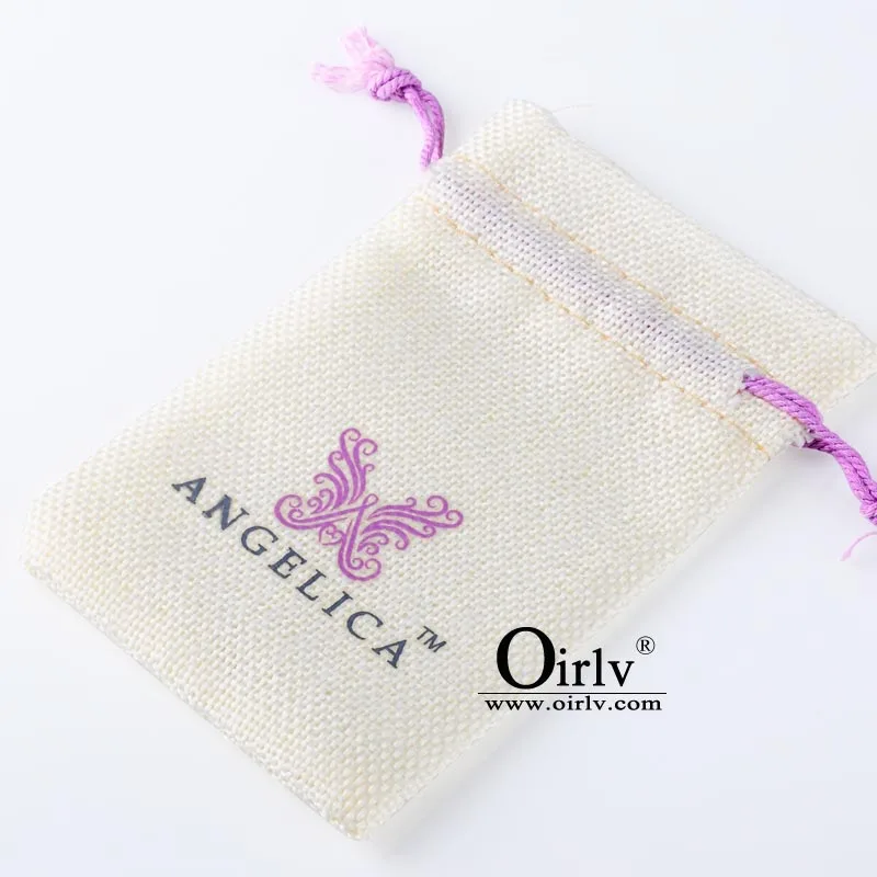Oirlv 10Pieces/Lot Linen Jewelry Bag with PurpleTelescopic Rope Bracelet Necklace Storage Pouch | Украшения и аксессуары