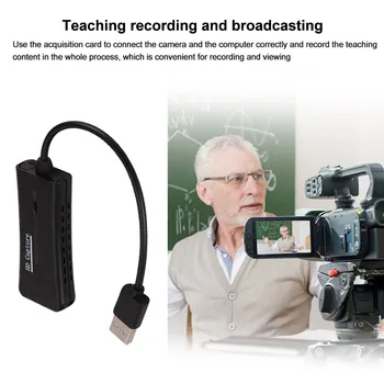 

Audio 1080P 30fps USB 2.0 HDMI Video Card UVC 4K Live Streaming Webcasting Drive Free Conferencing PC Grabber Box