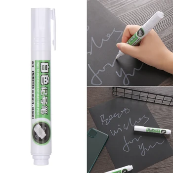 

1pc DIY Metal Waterproof Permanent Paint Marker Pens Stationery White 6mm Student Supplies Handwriting Marker Craftwork Pen Oily