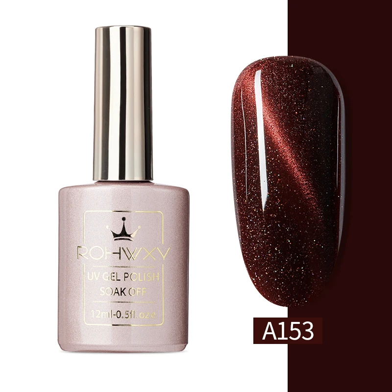 ROHWXY Гель-лак кошачий глаз для ногтей на магните изогнутая линия 3D сделай сам дизайн 12 мл УФ стойкий Гель-лак для ногтей - Цвет: 153