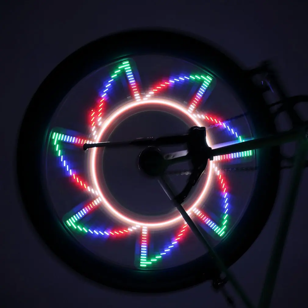 Портативный Водонепроницаемый 32-светодиодный велосипедный спорт езда на велосипеде света спицы светоотражающий обод свет для колесо для