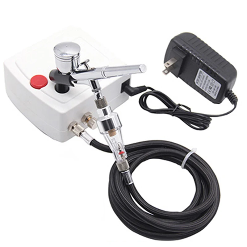 

Dual Action Spray Gun Air Compressor Kit Art Painting Tattoo Manicure Craft Cake Spray Model Air Brush Nail Tool Set Dropshiping