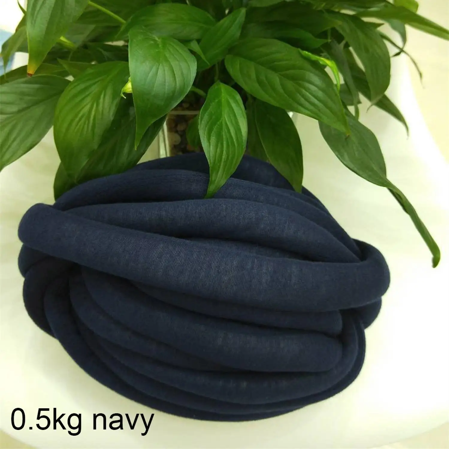navy 0.5kg 500 г толстая супер объемная пряжа для ручная вязка крючком, мягкая большая хлопковая пряжа для рукоделия, прядильная пряжа для одеяла - Цвет: navy 0.5kg