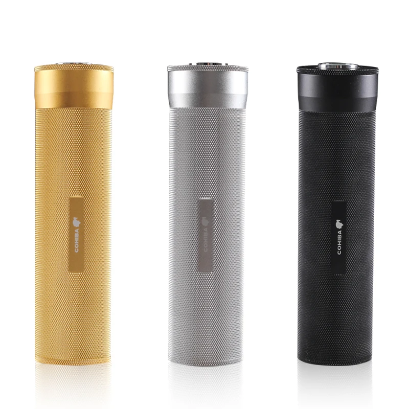 Гаджеты COHIBA Дорожный Чехол для сигар хьюмидор трубка из алюминиевого сплава 3 5