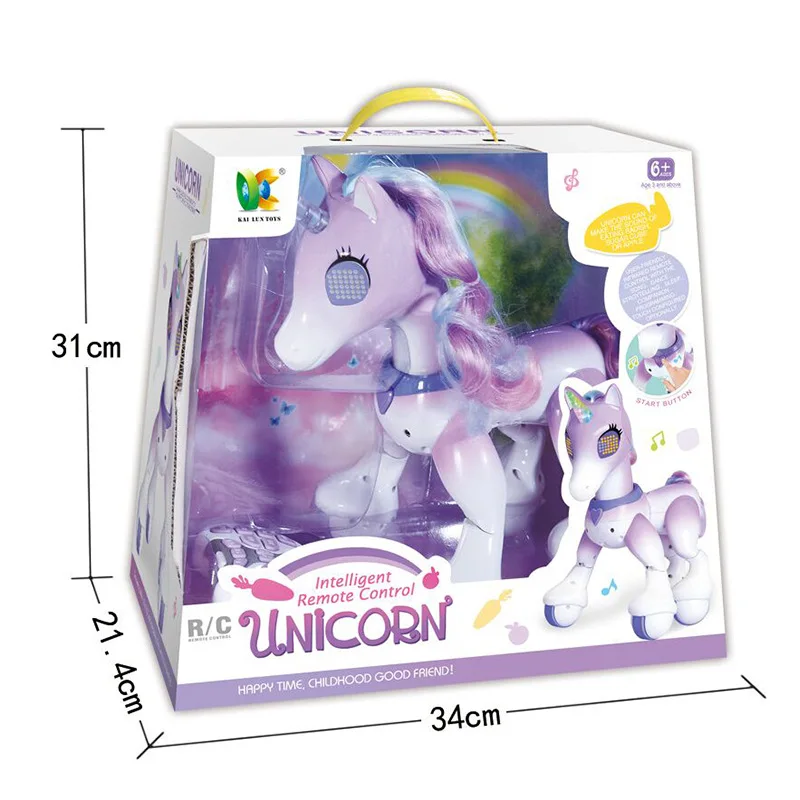 Electric Smart Horse Unicorn Toy For Children Remote Control Robots New Unicorn Touch Induction Electronic Pet Educational Toys