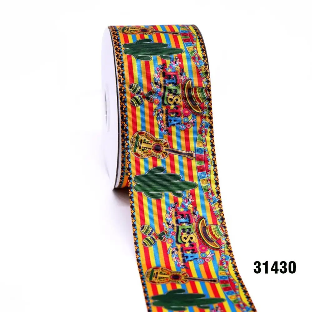 31430 Free shipping 50 yard per size cartoon ribbon printed grosgrain ribbon 31405 - Цвет: 31430