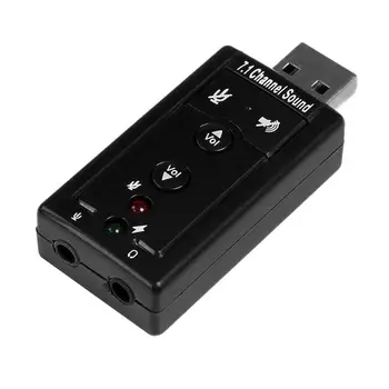

USB2.0 7.1 Channel Audio Sound Card Adapter 3D USB Poratble External Sound Card Audio Adapter Connector
