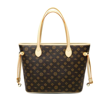 

Ladies Classic Large Capacity Bucket Bags Retro Printing Single Shoulder Messenger Bags Split Leather Crossbody Bags Louis Brand