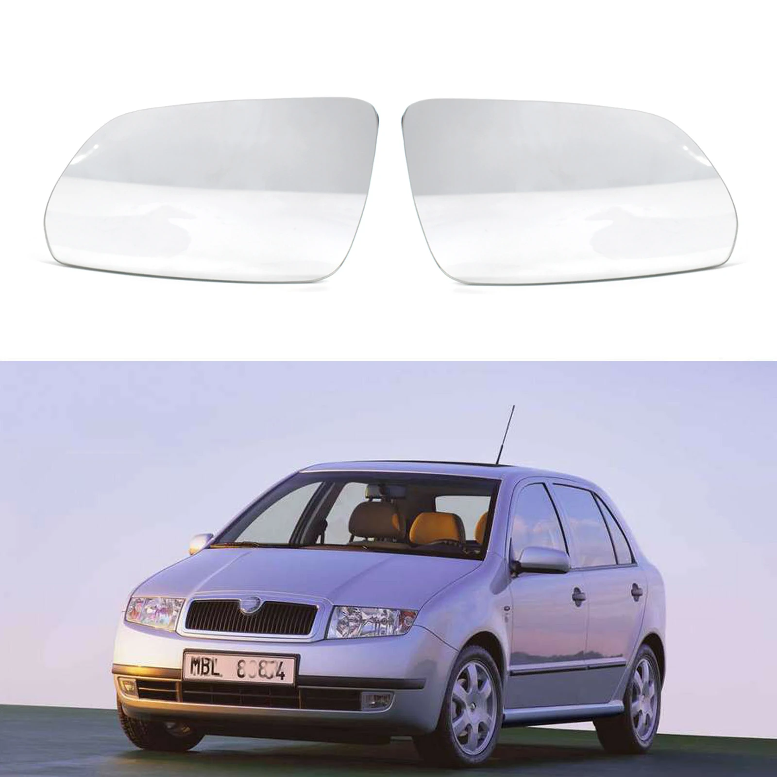 Для VW Polo/Derby/Vento-IND(Typ 9N3) 2005 2006 2007 2008 09 Замена автомобиля зеркало заднего вида боковое зеркало стекло с подогревом белое стекло