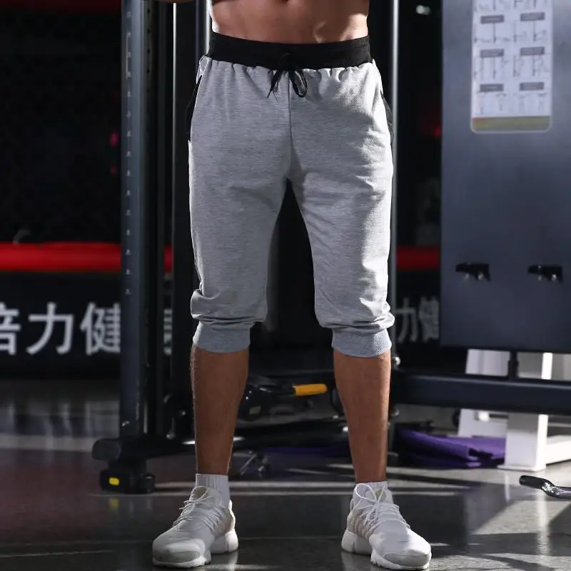 Новинка 2019 модные мужские спортивные штаны из смешанного хлопка Мужские для бега