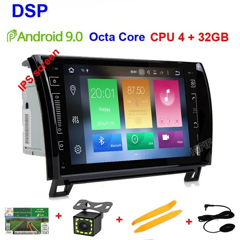 Octa Core 4G 32G DSP Автомобильный мультимедийный плеер 2 Din Android 9,0 для Toyota Tundra Sequoia 2007 2008 2009 2010 2011 2012 2013 автомобильное радио Wi-Fi ips - Цвет: Octa Core 4G 32G DSP