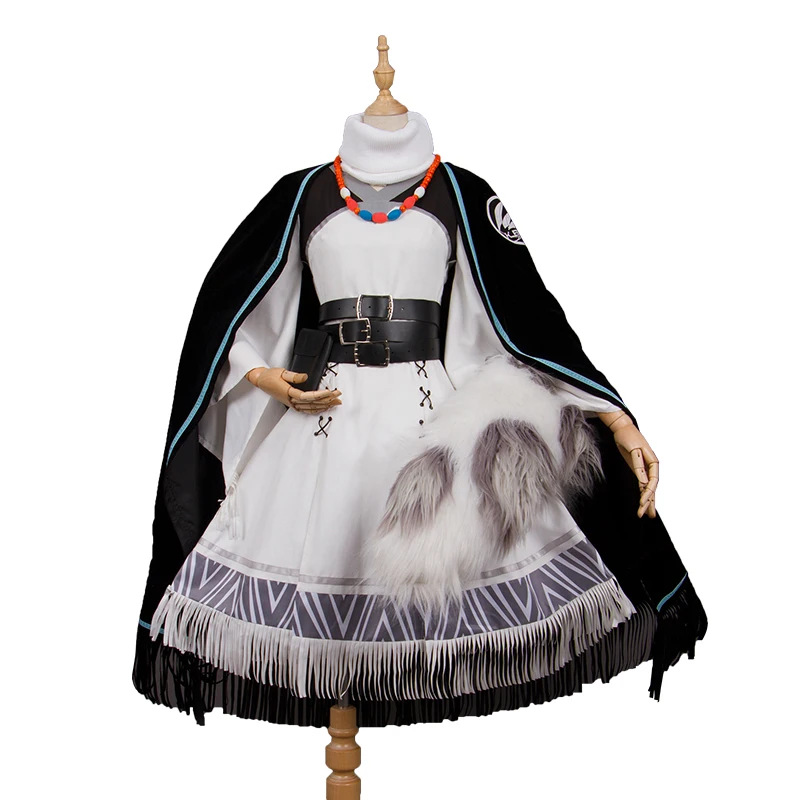 costumes Горячая игра Arknights Hatsuyuki Косплей костюмы полный комплект плащ+ платье Хэллоуин/Хэллоуин ролевые игры бутафорская одежда высоко редуктивный - Цвет: costumes