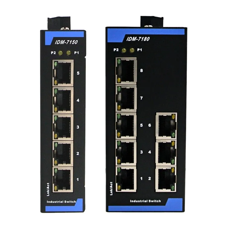 Промышленный Ethernet коммутатор 5 портов 8 9 Коммутатор 12V24V направляющий