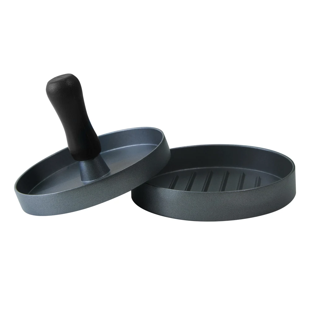 Hamburger Press Пресс для гамбургера, 1 набор, круглая форма, металл, 11 см, гриль для говядины, бургер, пресс для мяса, Пэтти, устройство для приготовления барбекю, котлет, форма для мяса, кухонные гаджеты - Цвет: Hamburger Press