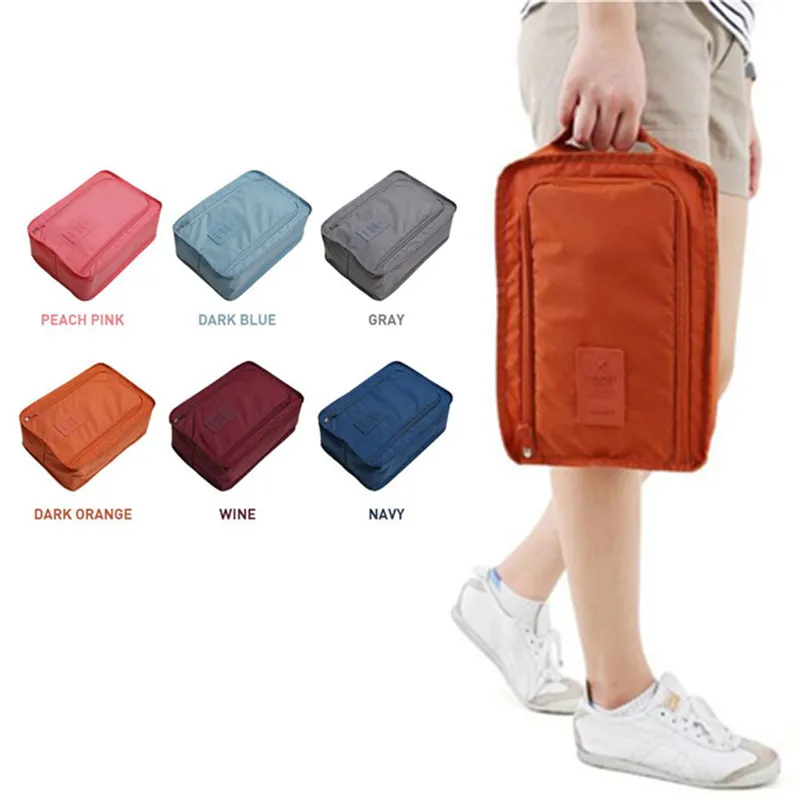 

Travel Organizer Shoes Storage Bag Nylon Zipper Portable Organizer Bags Shoe Foldable Sorting Pouch Container Packs Bag