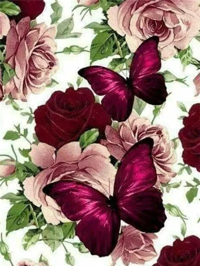 Butterfly 6 Бабочка животное Новое поступление цветок DIY Кристалл полная дрель квадратная 5D алмазная живопись Набор для вышивки крестом мозаика круглые стразы - Цвет: Butterfly 6