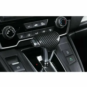 

1pc Car Carbon Fiber Gear Lever Shift Knob Cover Trim For Honda CR-V CRV 2017 2018 2019 LHD Car Gear Lever Shift Knob Cover