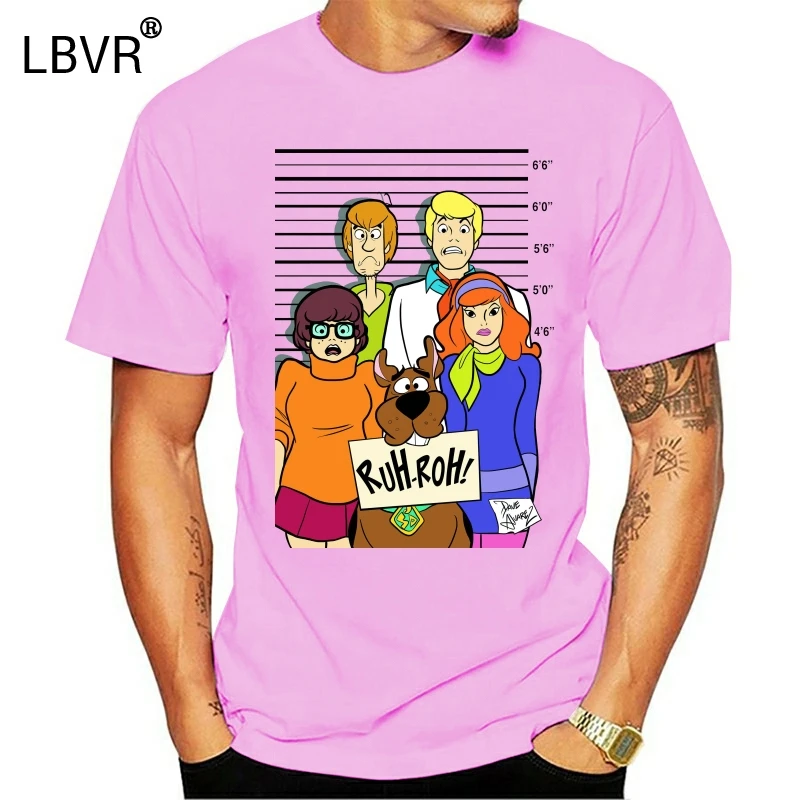 Мужская футболка Scooby Doo Mug Shot Fa забавная новинка wo | одежда