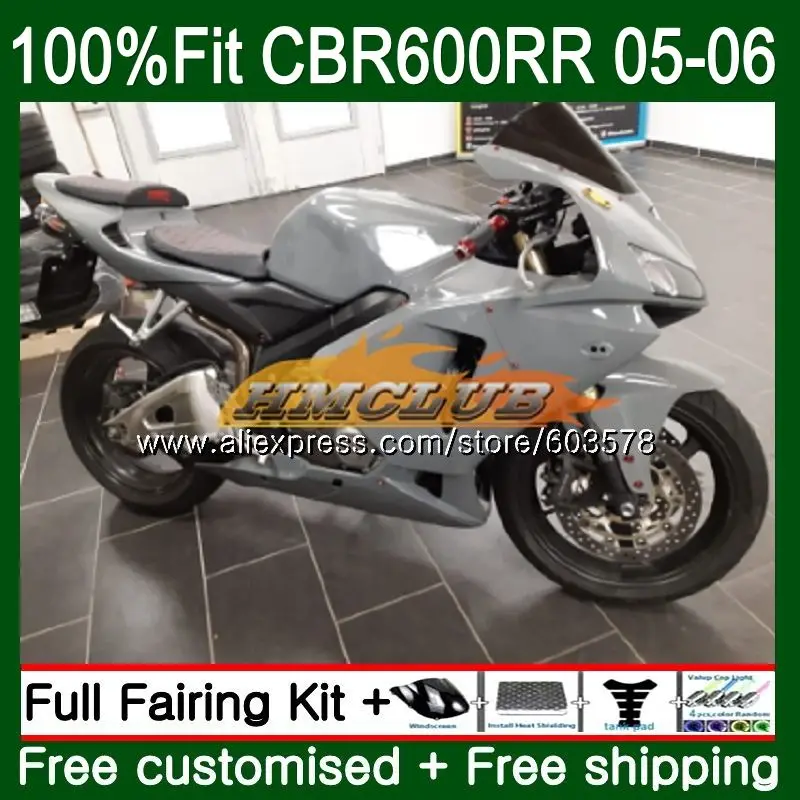 Литые изделия для Honda CBR 600RR CBR600 RR 600F5 73CL. 1 серый глянцевый CBR600RR F5 05 06 CBR600F5 CBR 600 RR 2005 2006 обтекатель oem