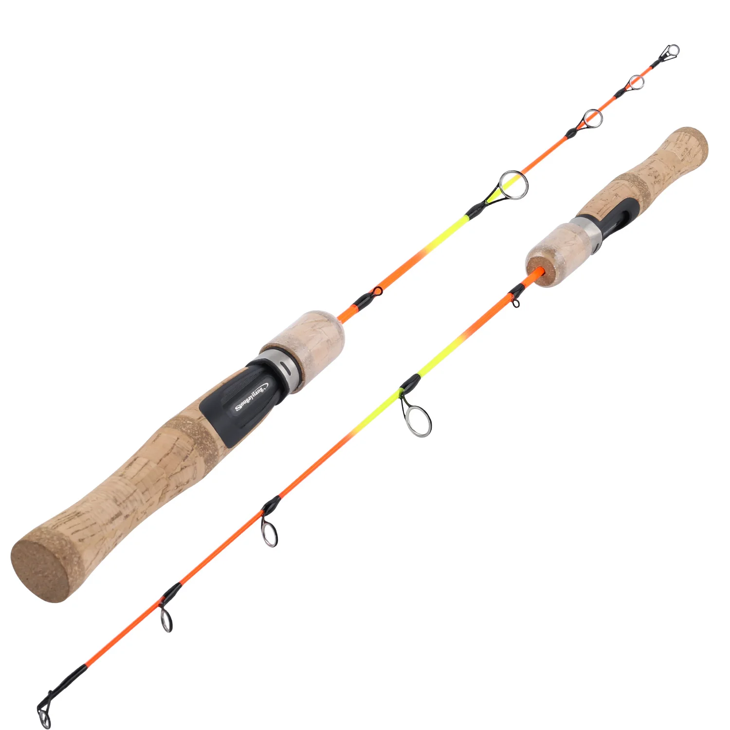 wood handle ice fishing rods