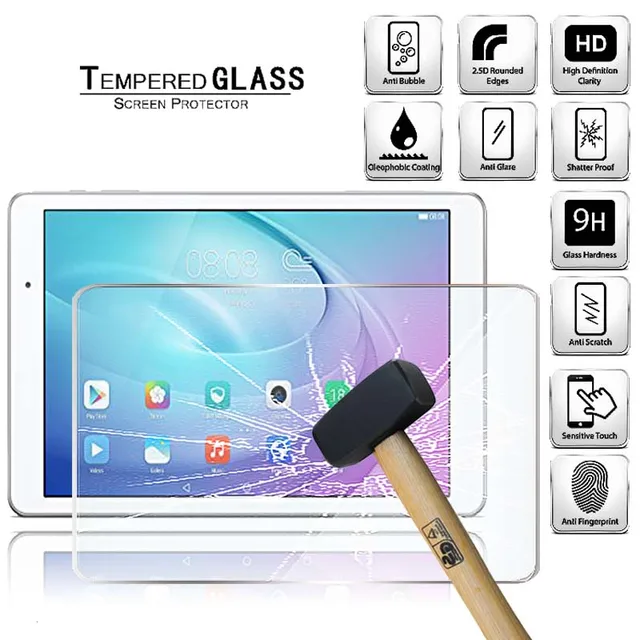 Protector de pantalla de vidrio templado para tableta Huawei MediaPad T2 10 Pro, Protector de pantalla HD antirotura, película templada