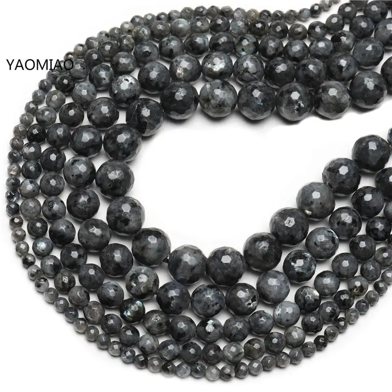 AAA Натуральный граненый лабрадорит фотобусины женский браслет ожерелье 7 5 дюймов