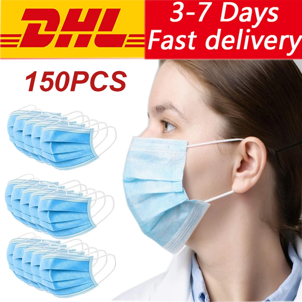 

Disposable Protective Mask 3 Layers Dustproof Facial Protective Cover Masks Maldehyde Prevent bacteria anti-virus Masks