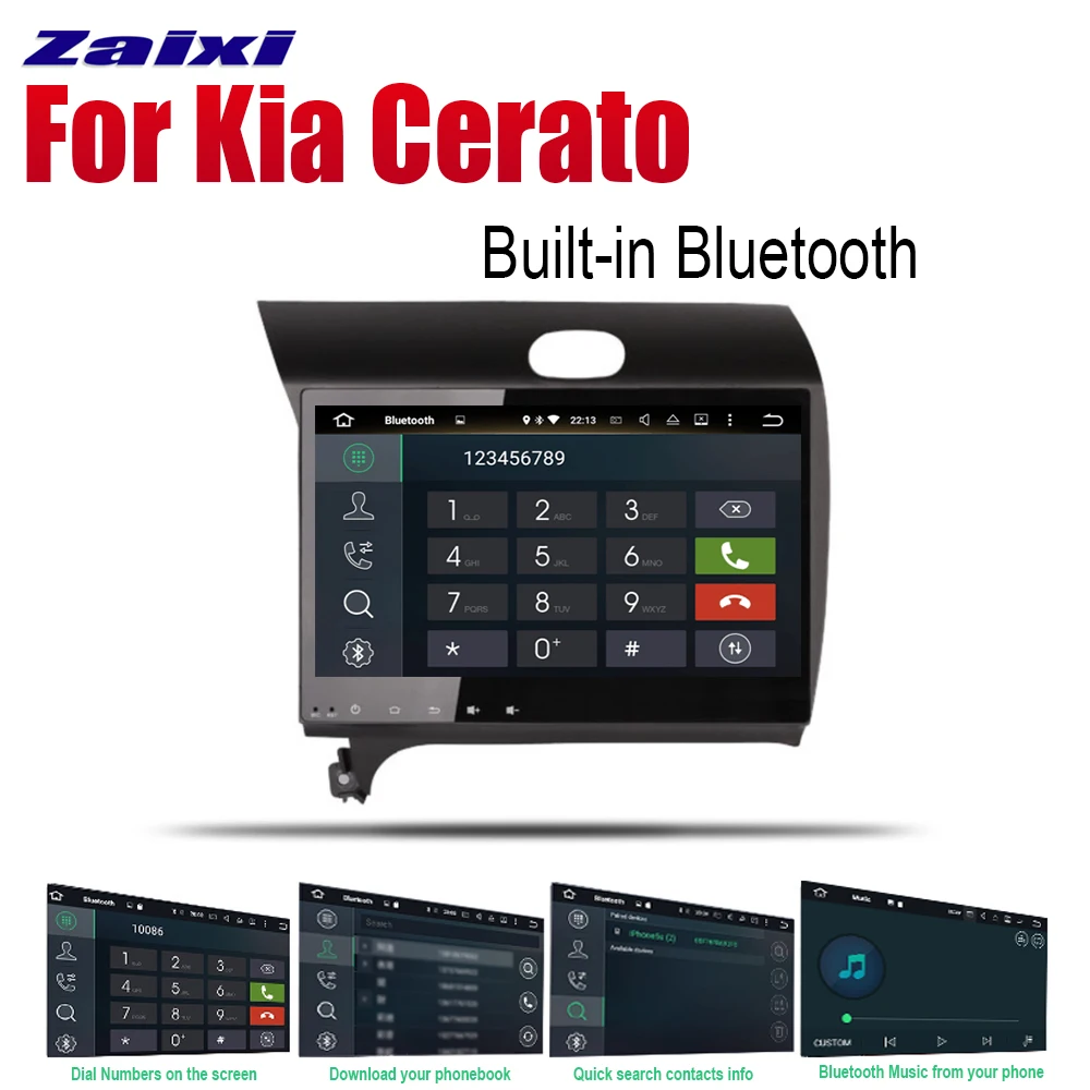 Flash Deal ZaiXi Android 2 Din Auto Radio For Kia Cerato Forte K3 2012~2016 LHD Car Multimedia Player GPS Navigation System Radio Stereo 5