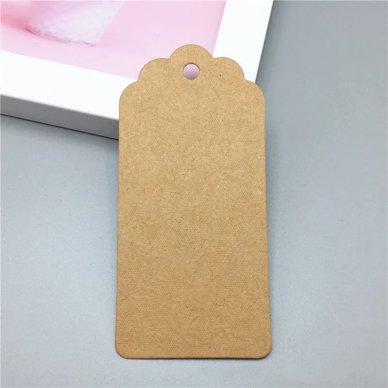 Kraft Gift Tags Scalloped Edge Wedding Party Paper Tag Price Label Hang Tag  100pcs/lot - AliExpress