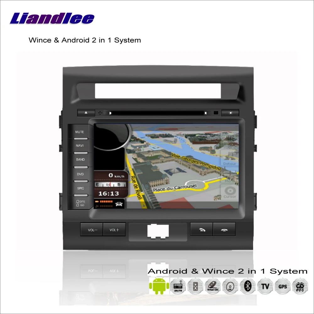 Автомобильный Android мультимедийный экран для Toyota Land Cruiser LC 200/Roraima 2008 2012 2013 радио CD DVD