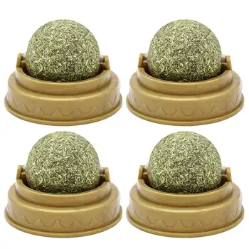 

4Pcs Catnips Versatile Durable Fashion Rotating Ball Stick-on Ball