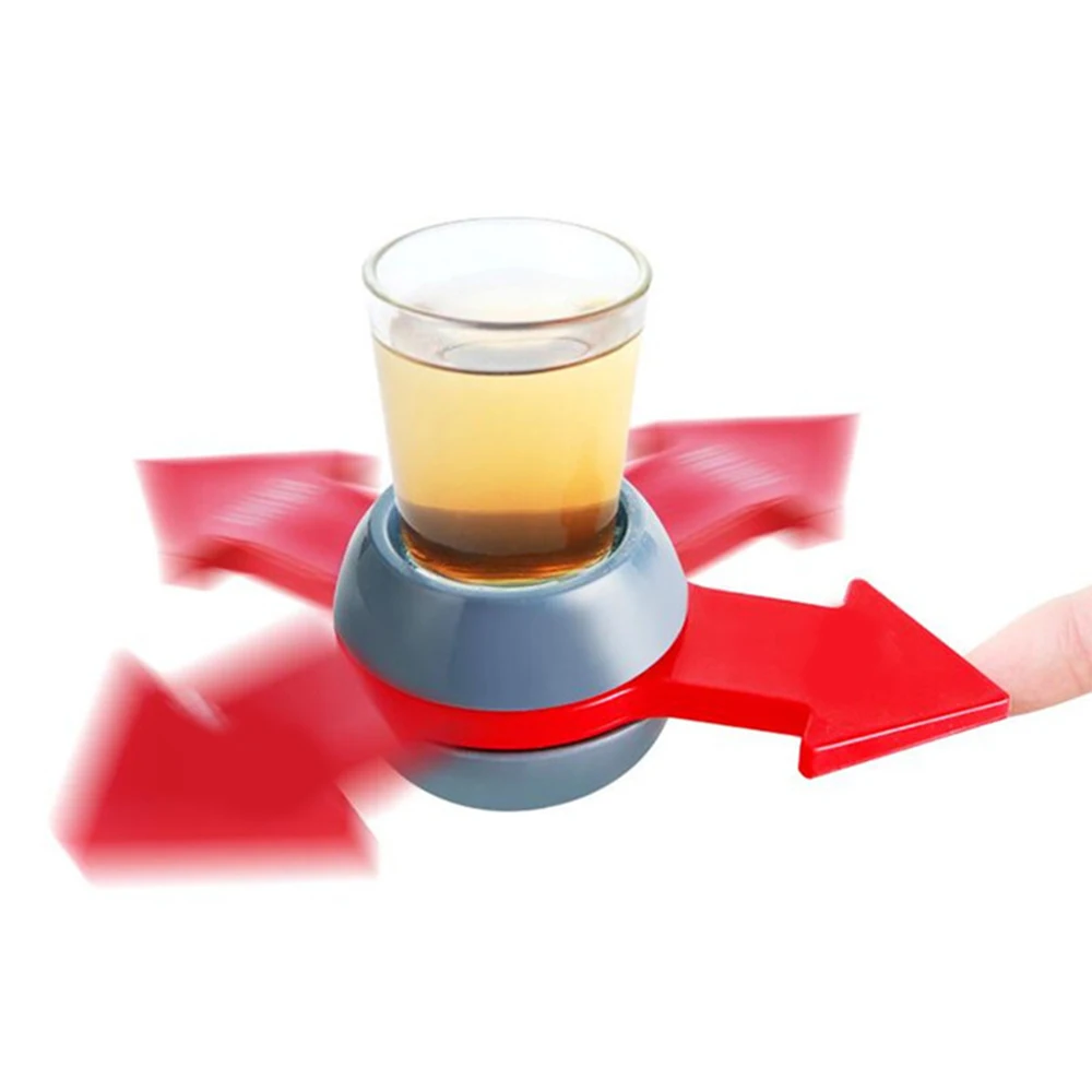 Funny Shot Spinner Party Game Rotatable Arrow Beer Wine Glass Cup Kit Spin The Shot Drinking Game Gifts Entertainment Supplies