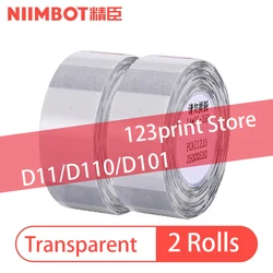 NiiMBOT – autocollant pour nom D11/D110, étiquette transparente, étanche, auto adhésive, JC, papier pour imprimante, 2 rouleaux 