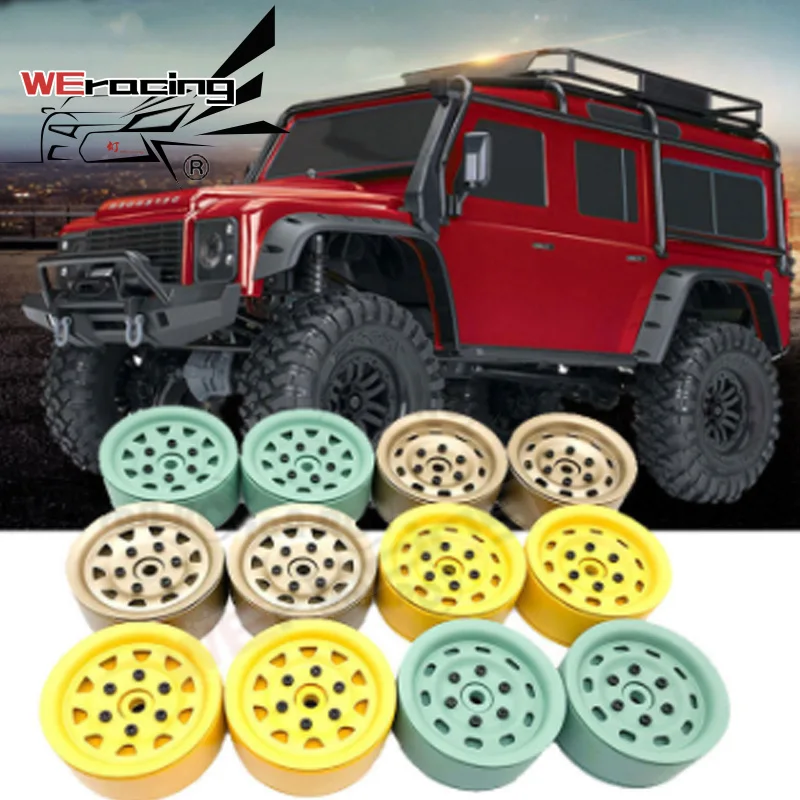 

4PCS Metal 1.9" Beadlock Wheel Rim for 1/10 RC Rock Crawler TRX4 D90 D110 Defender Axial SCX10 90046 90047