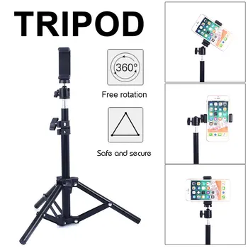 

Mobile phone live tripod Extendable Adjustable Lightweight Camera Tripod Phone Stand Holder Portable mini Mobile Phone Tripode
