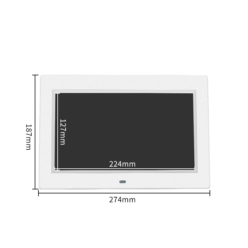 Moldura para Foto Álbum de Fotos Eletrônico com Led Porta-retrato de Lcd com 10 Digital Ultrafina Lâmpadas hd 1024x600 - Image 3