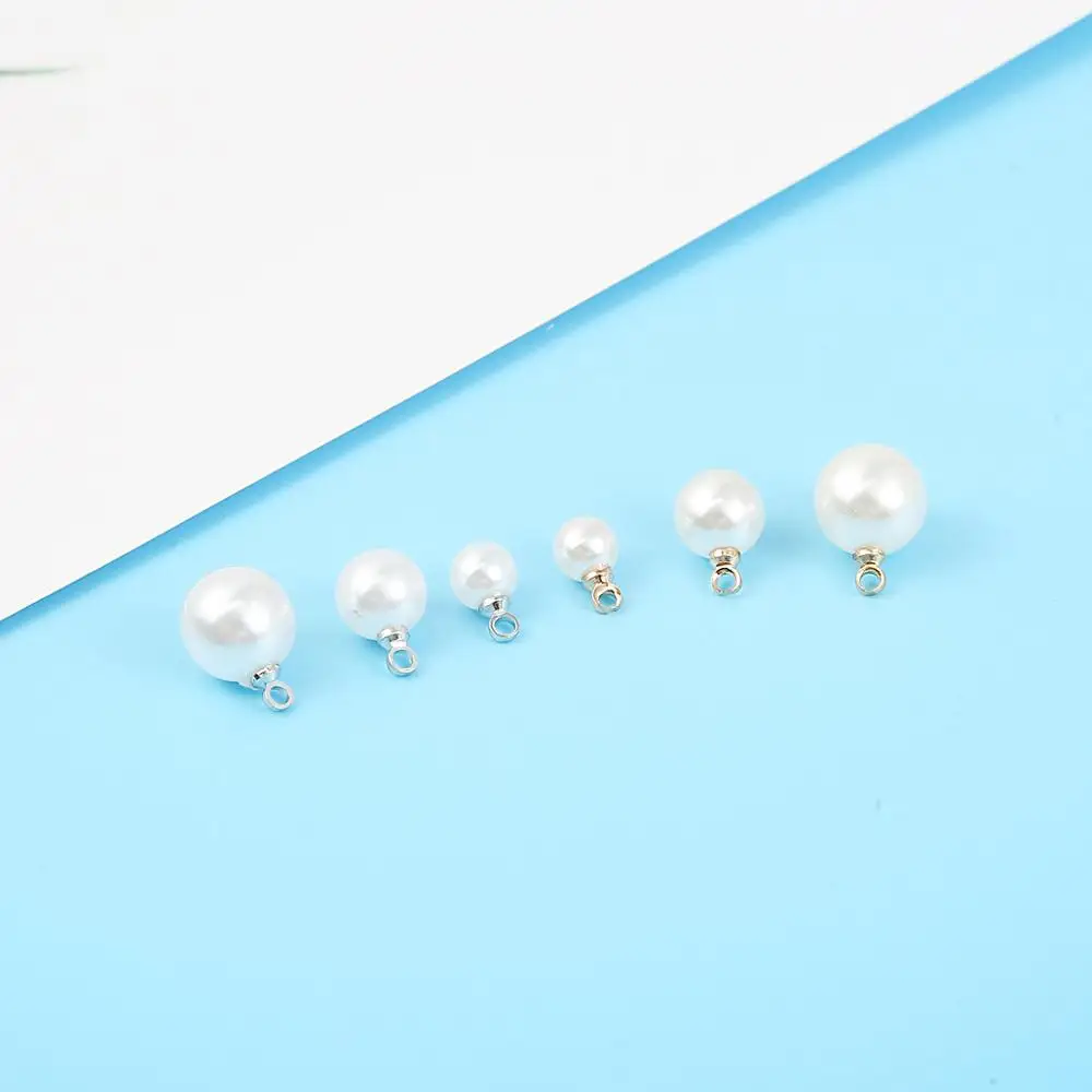 

New White Pearl Beads Charm for Earring Necklace DIY Jewelry Findings Making Earring Necklace Pendant Accessories
